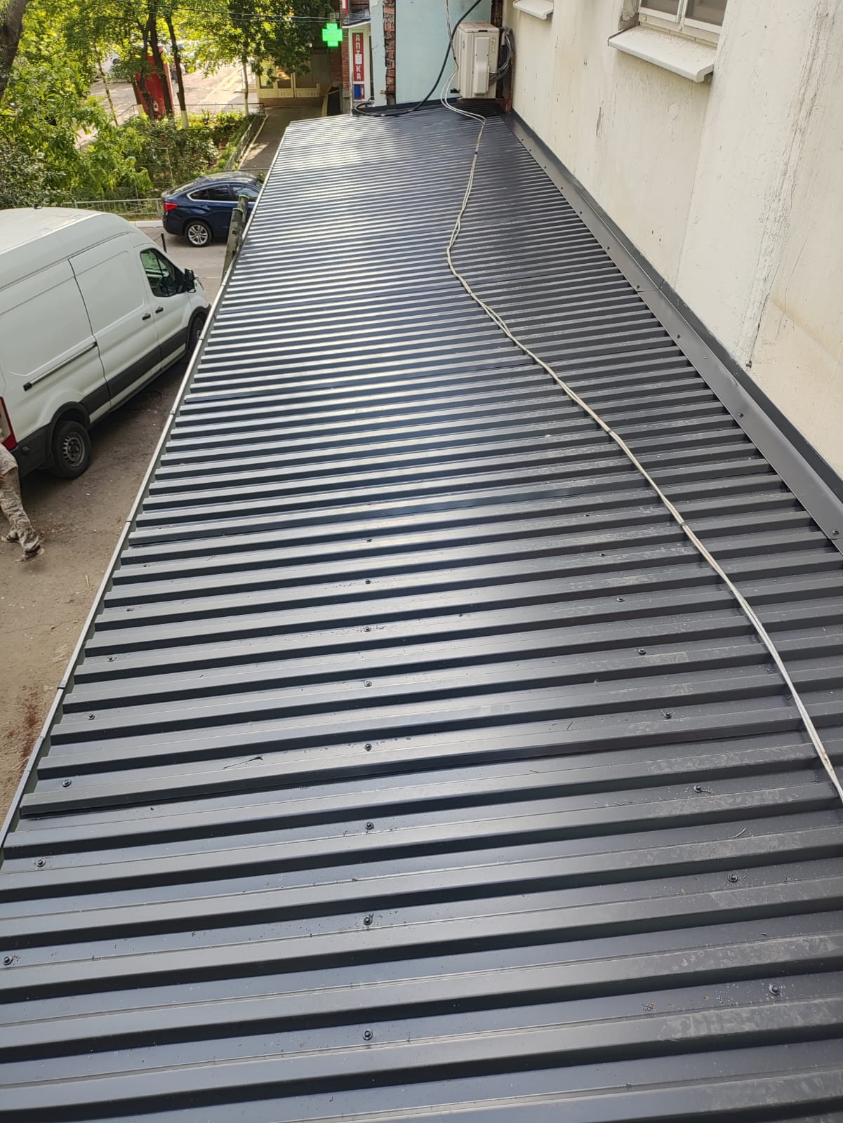 Навес из профнастила