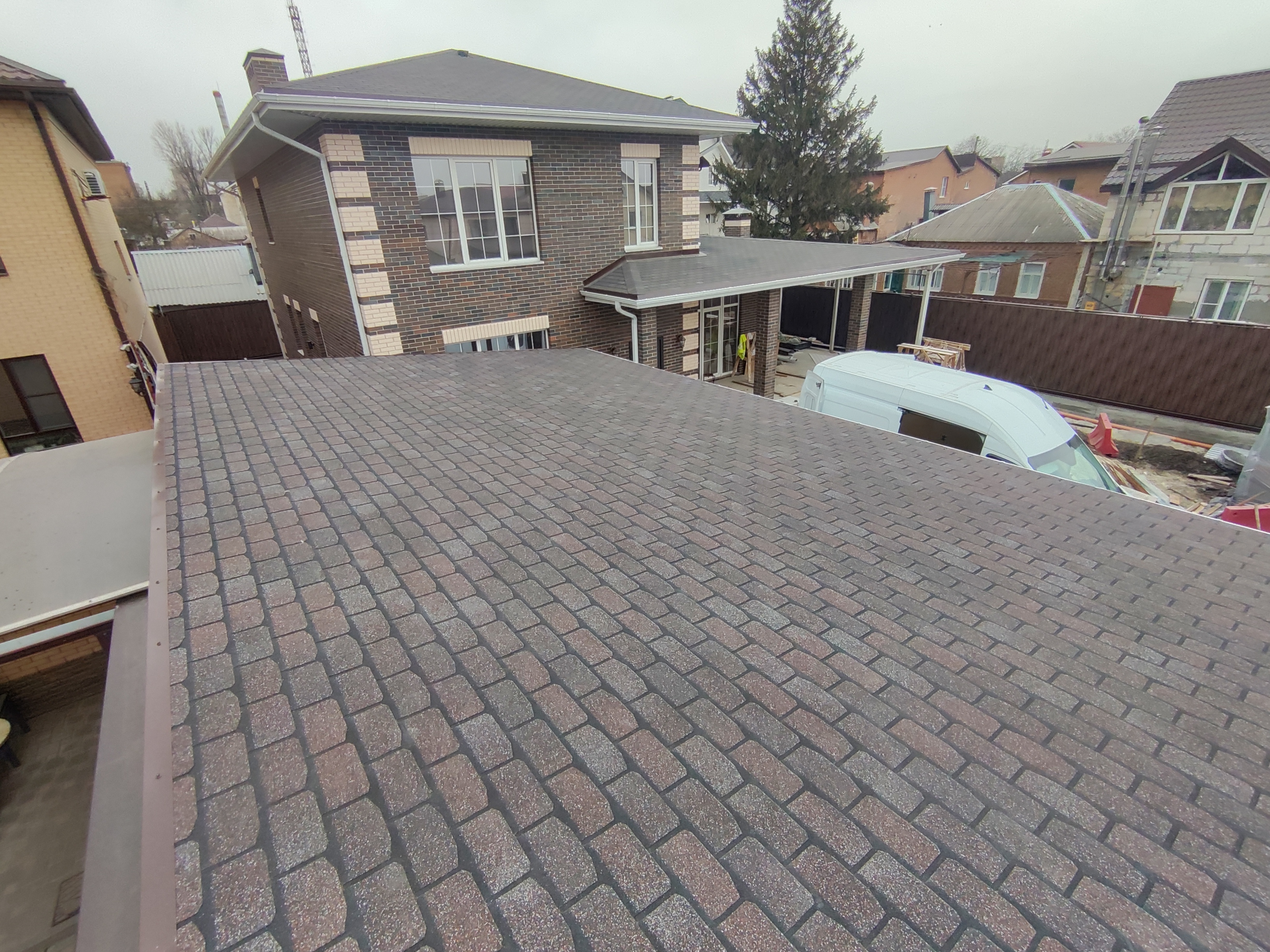 Навес из мягкой кровли