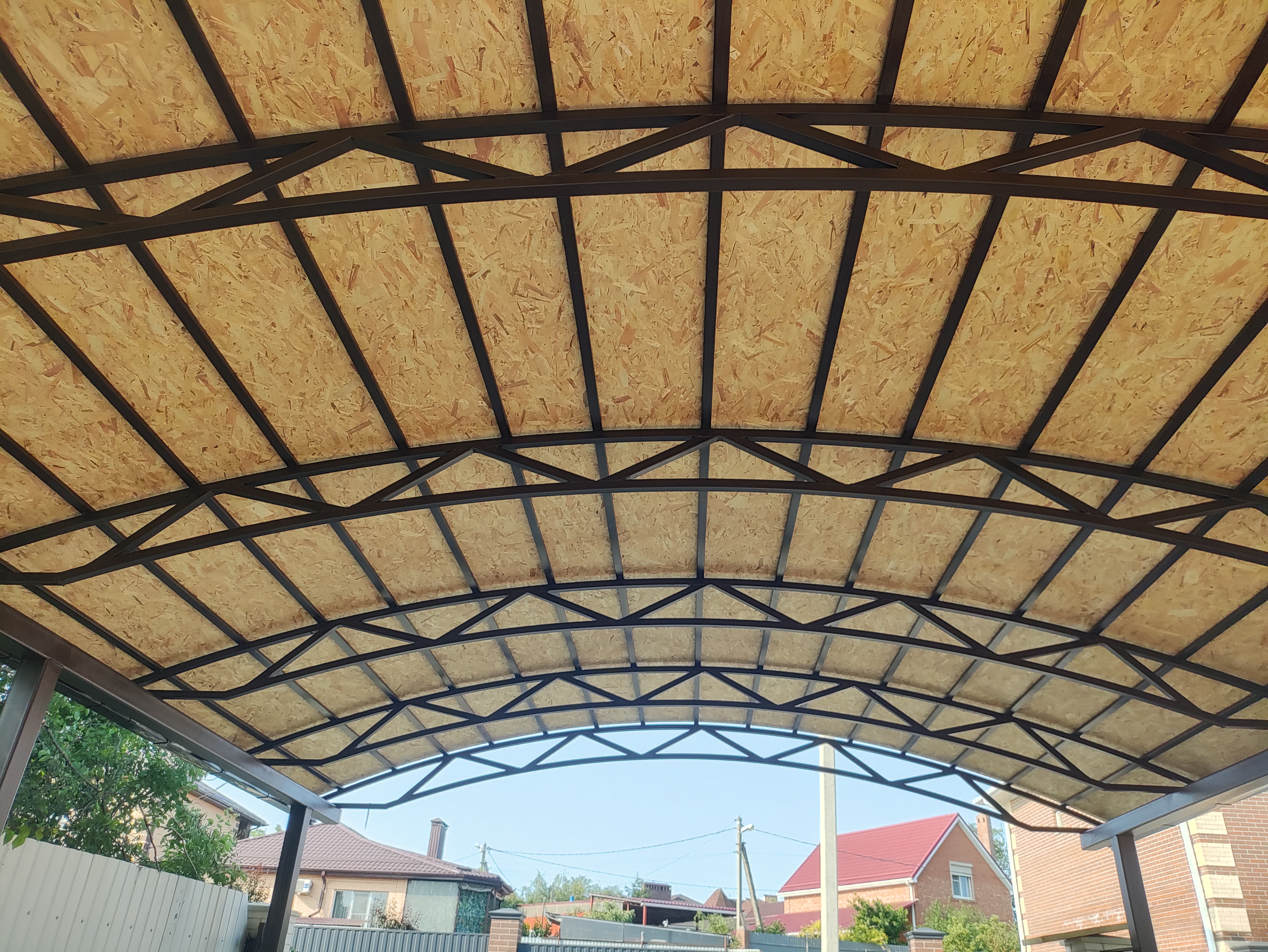 Навес из мягкой кровли