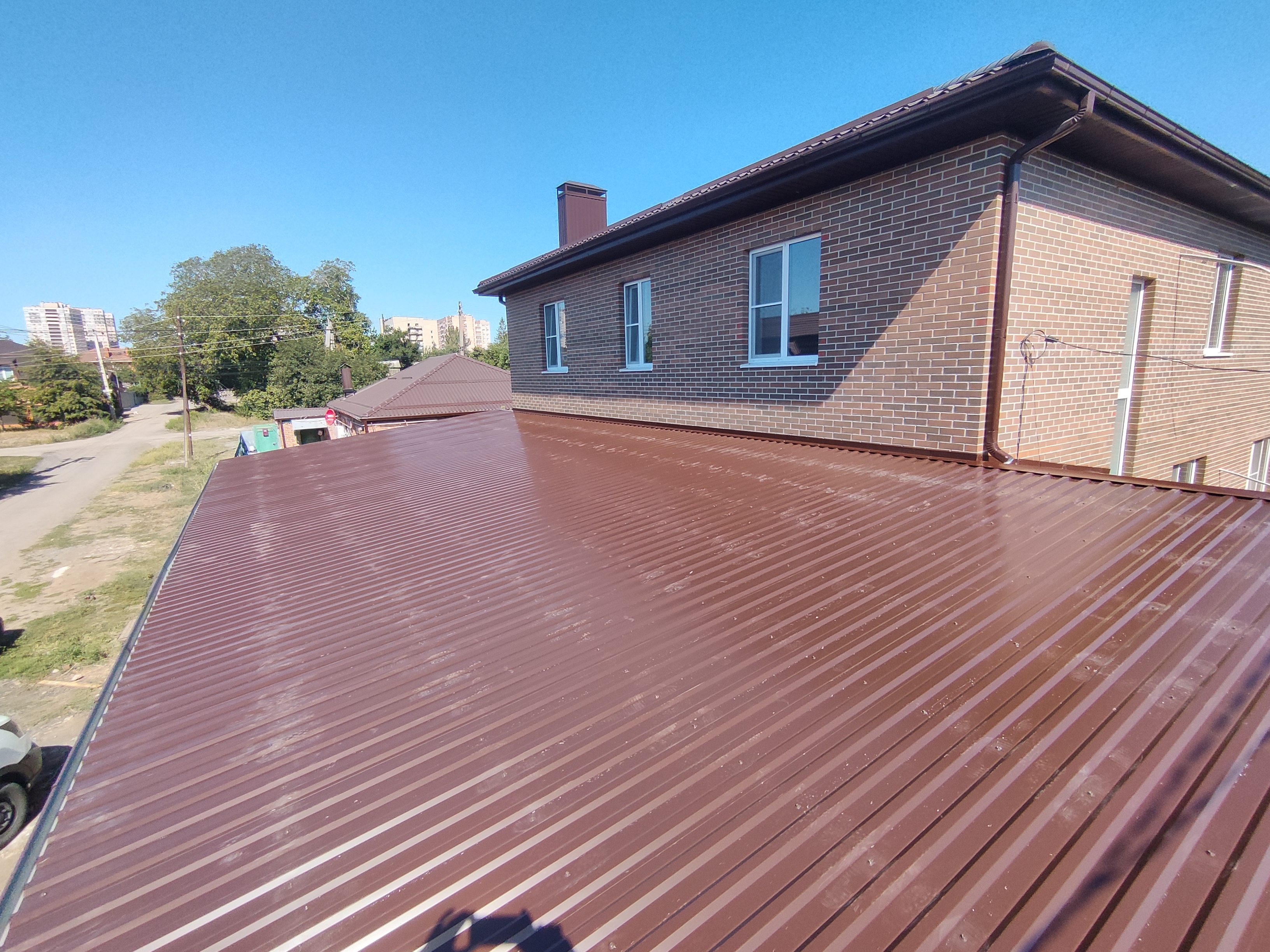 Навес из профнастила