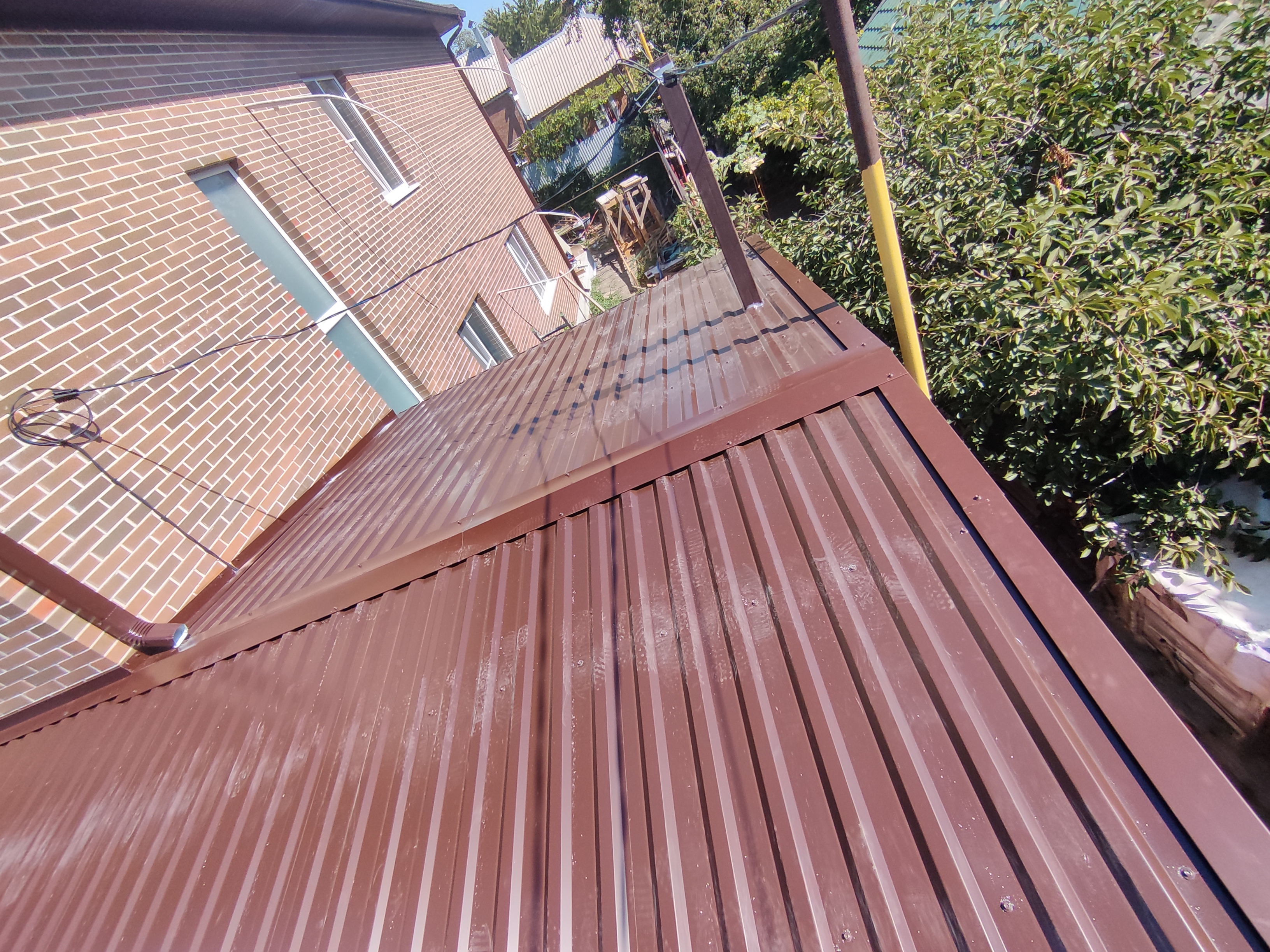 Навес из профнастила